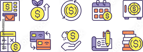 Illustrations of various financial and budgeting concepts and tools