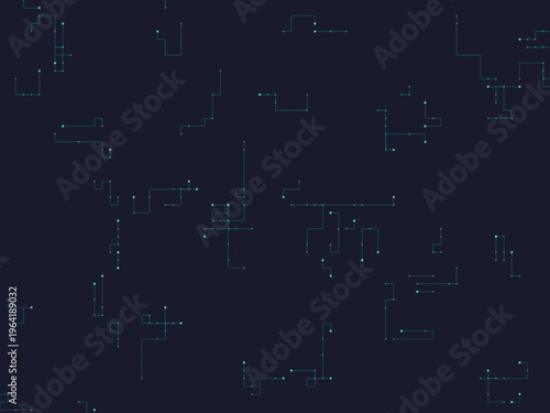 Futuristic Circuit Board Mesh Tech Innovation Template