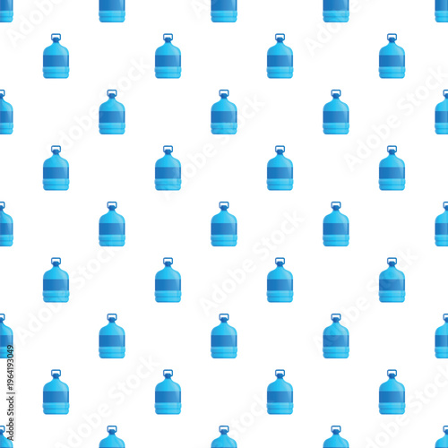 Blue gallon water bottles creating a repeating pattern for hydration concepts
