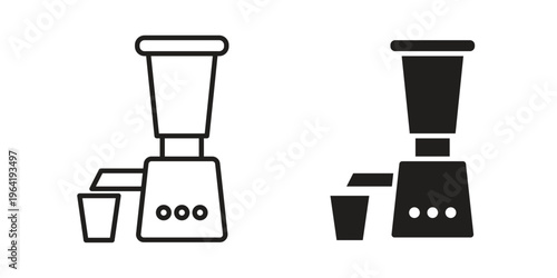 Canvastavla Cold pressed juicer icon concept design set