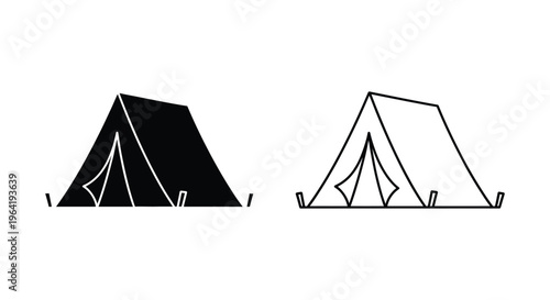 Camping tents outdoors Vector