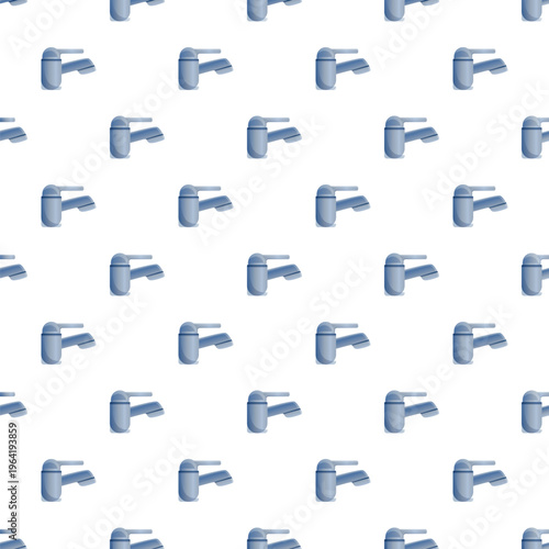 Repeating water taps creating a continuous background for plumbing and bathroom concepts