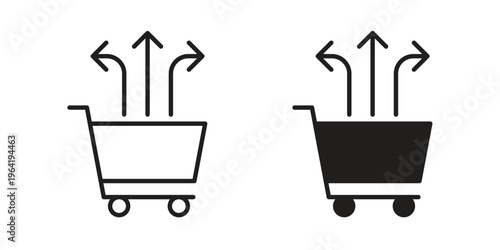 Cross sell icon concept design set. Icon Element For Design