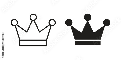 Crown icon concept design set. Icon Element For Design