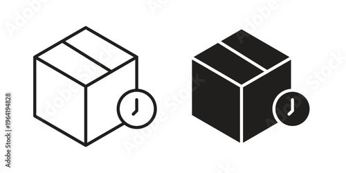 Delivery time icon concept design set. Icon Element For Design