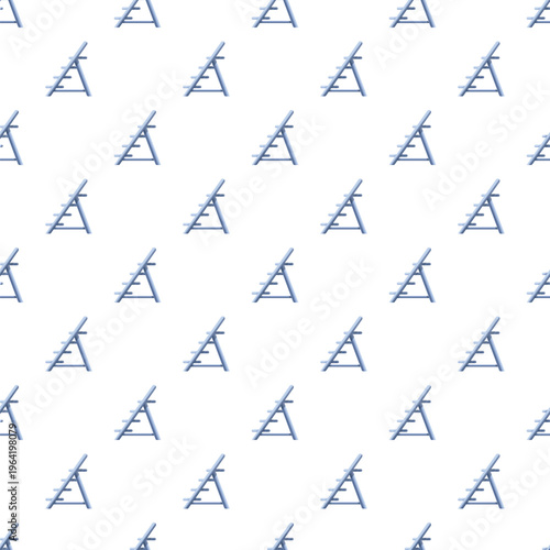 Abstract seamless pattern showing a repeating cartoon stepladder design