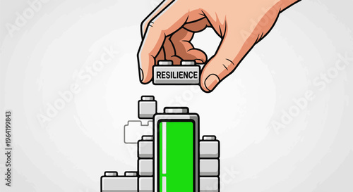 Hand adding a resilience building block to a structure