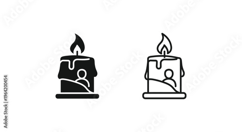 Puzzle candles lit together Vector