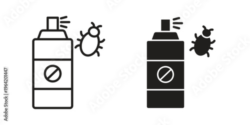 Cuadro en lienzo Insecticide icon clipart symbol isolated on white background