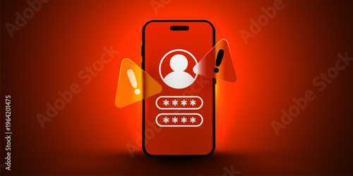 Login Security Alert on Mobile Phone.