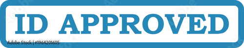Vector id approved stamp and seal graphic for identity verification and authorization