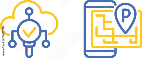 Integration of cloud services and mobile parking application interface