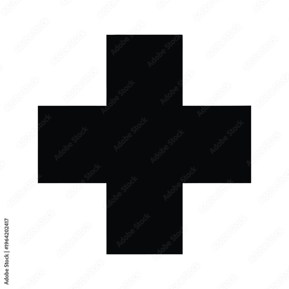 Obraz premium Plus Symbol Geometric Shape Commercial Design Element