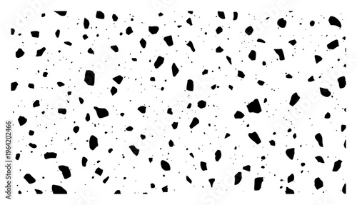 Scattered stones or debris particles pattern in minimalist monochrome style