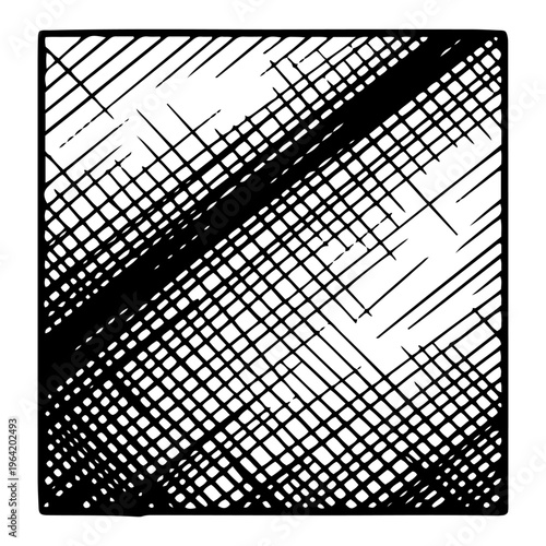 Cross hatched ink texture with diagonal shading for artistic background pattern