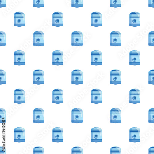 Air freshener device generating a tiled seamless pattern on a clean white background