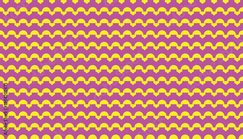 Colorful abstract vector pattern featuring repeating waves, arches, and geometric curves
