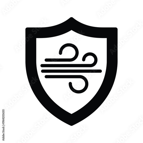 Wind Shield Icon Protection Symbol