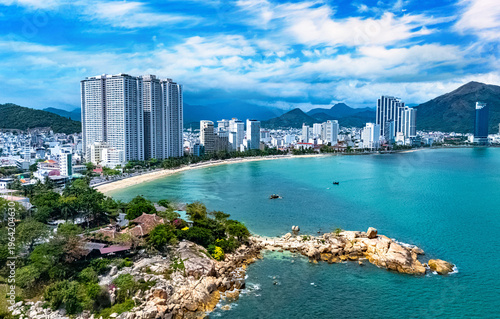 Obraz na plátně View of Hon Chong beach near Nha Trang, Vietnam