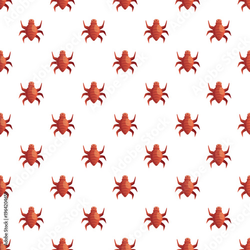 Bed bugs repeating as a seamless pattern representing pest control and infestation