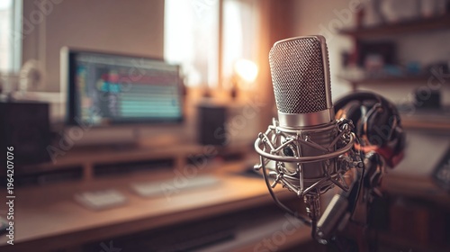 Professional recording studio microphone equipment.