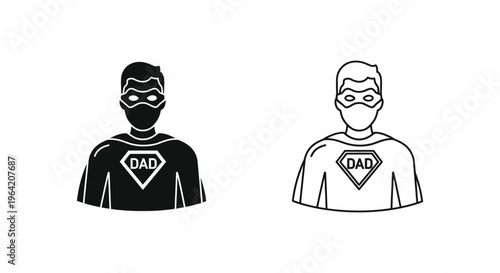 Super dad father's day illustration Vector