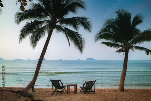 Tropical Paradise Beaches of Koh Chang, Thailand with Turquoise Water and Palm Trees