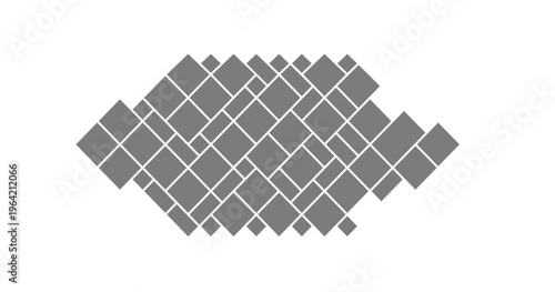 Business presentation template with a square grid layout. Corporate moodboard mosaic for brochure and banner applications. Clean design with minimalist elements and a geometric pattern.