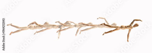 How to do Frontcrawl  illustrated  with artist Manequinns 