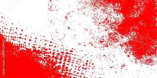 Abstract red grunge texture background with ink paint splashes and blood splatter vector art illustration for a Christmas banner backdrop