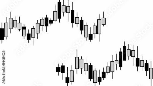 Candlestick chart displaying financial market data with fluctuating price trends