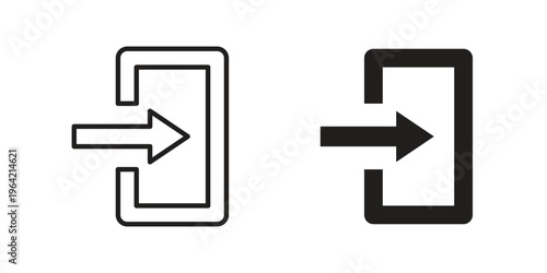 Inside icon silhouette. Editable stroke. Line vector illustration design