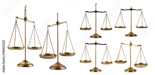 Classic Brass Scales of Justice Symbolizing Fairness and Law
