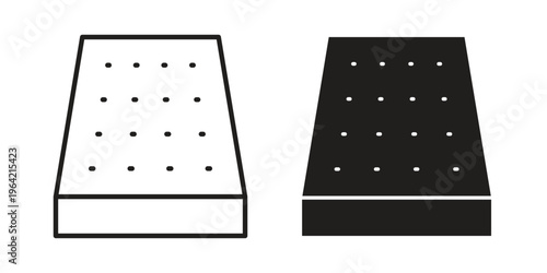 Mattress icon silhouette. Editable stroke. Line vector illustration design