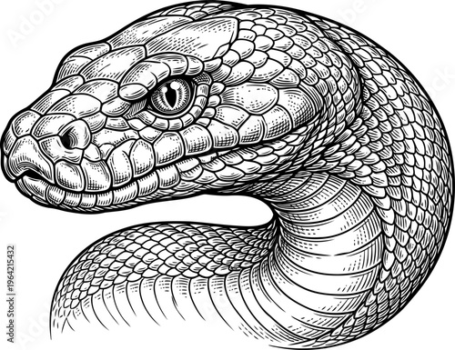 Humpback whale breaching ocean waves woodcut