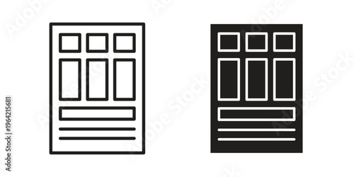 Mood board icon silhouette. Editable stroke. Line vector illustration design