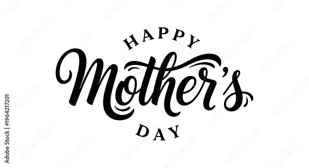 Obraz premium Happy mothers day wishes greeting card with typography