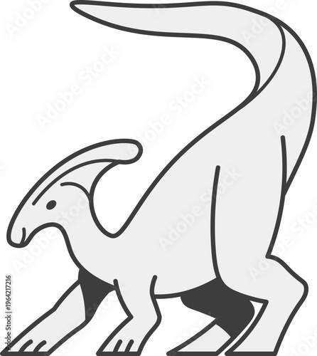 Parasaurolophus Dinosaur Illustration