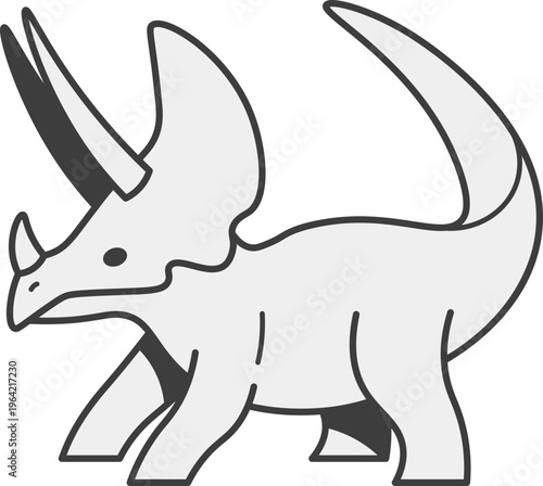 Triceratops Dinosaur Illustration