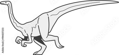 Illustration of a Gallimimus Dinosaur
