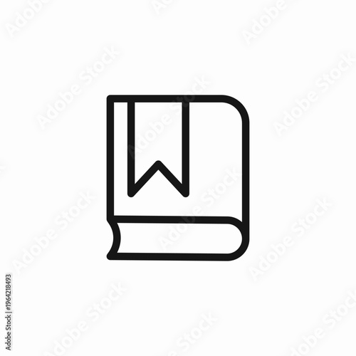 closed book bookmark icon sign vector