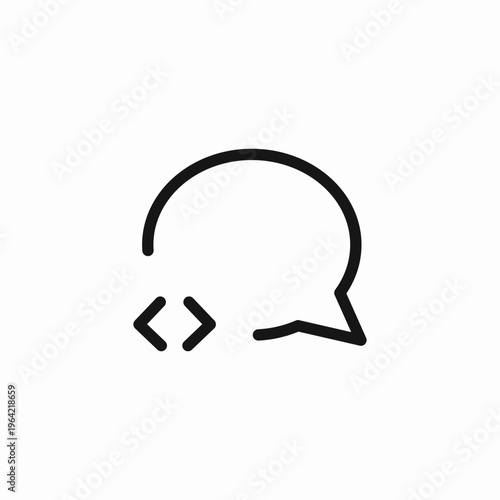 code circular message icon sign vector