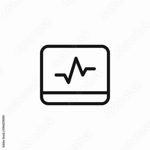 heartbeat monitor graph icon sign vector