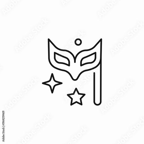masquerade ball mask icon sign vector