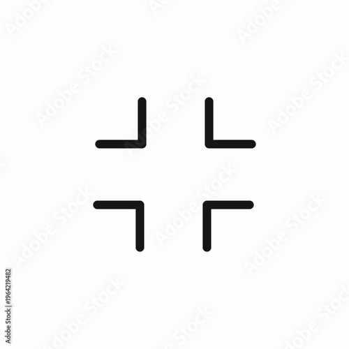 maximize screen corners icon sign vector