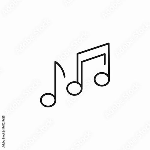 musical eighth notes icon sign vector