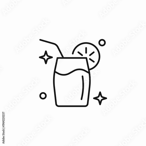 tropical citrus drink icon sign vector