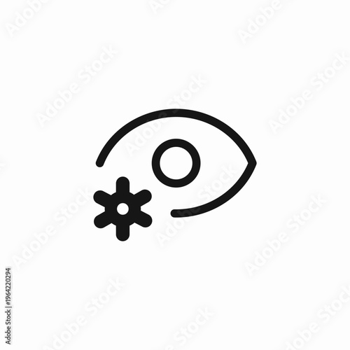 view settings eye icon sign vector