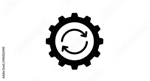 Gear icon, refresh symbol, settings wheel, cog, update sign