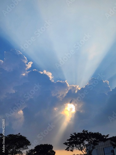 wide blue sky with clouds
